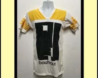 Vintage printed athletic style rock T-shirt- "Bauhaus" Size small