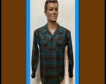 PS110 Vintage New Pendleton Herren Bordshirt. Erhältlich in mittel, groß, X groß und XX groß