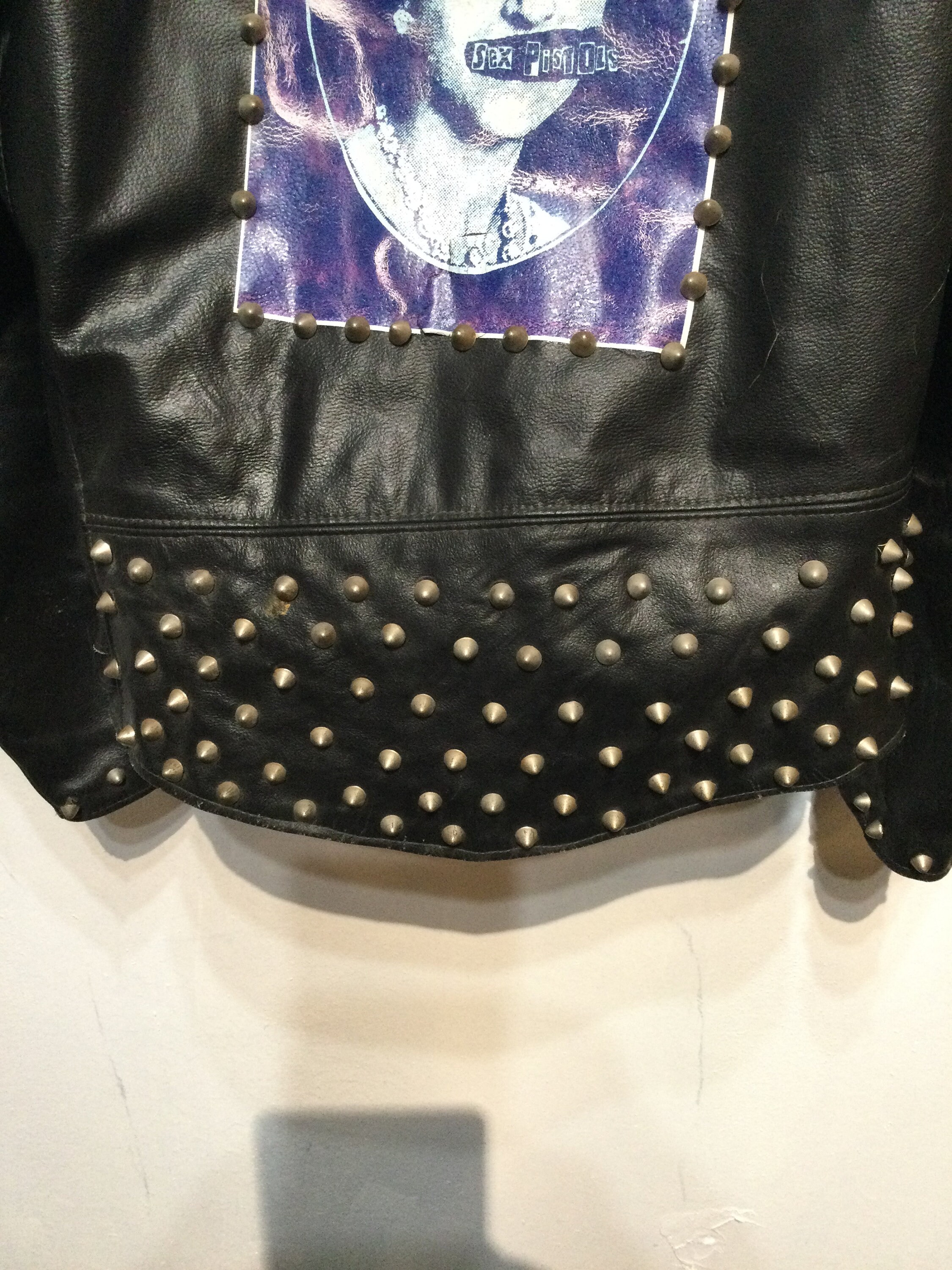 Vintage 1970's Studded Leather Sex Pistols Jacket by