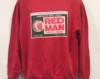 red man tobacco t shirt Chewing Vintage Style T-Shirt Redman Retro Classic Men's Tee (S, Black) Hassle free return/exchange policy! Red Man Tobacco Chew T-shirt