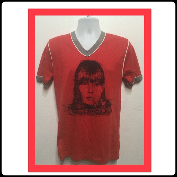 Rock Off Officially Licensed Products Joni Mitchell Bleu T Shirt