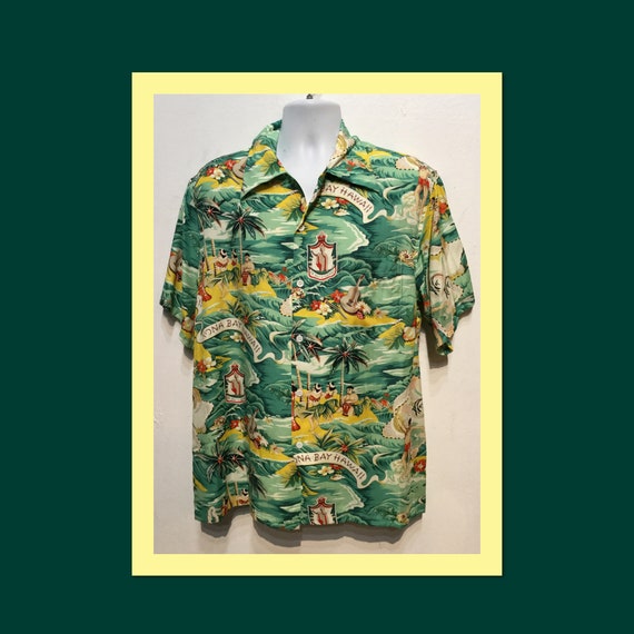 1940s Vintage Reproduction Land of Aloha Shirt by Kona Bay. - Etsy