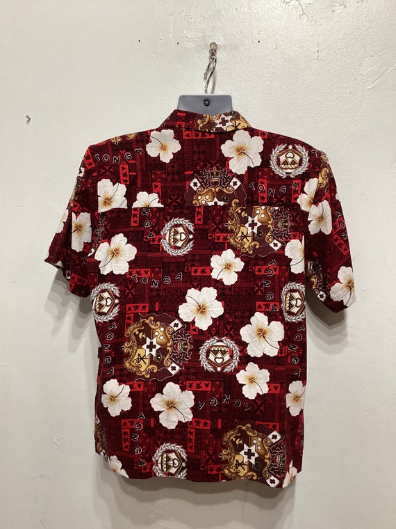 Vintage 1960s/70s bark cloth cotton Hawaiian shirt - image 5