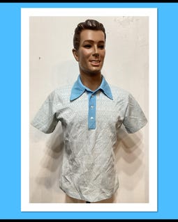 MV169 Vintage 1960's/70's Banlon Style Knit Shirt by Leonardo