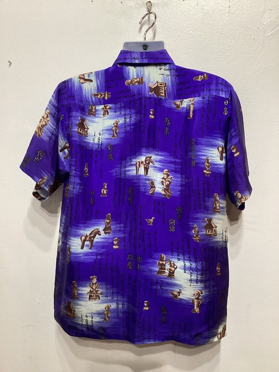 Vintage 1950s silk Hawaiian shirt by Hookano. Siz… - image 5