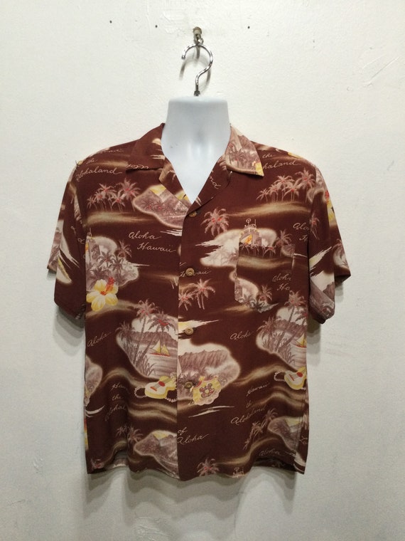 Vintage 1950s rayon Hawaiian shirt - image 10