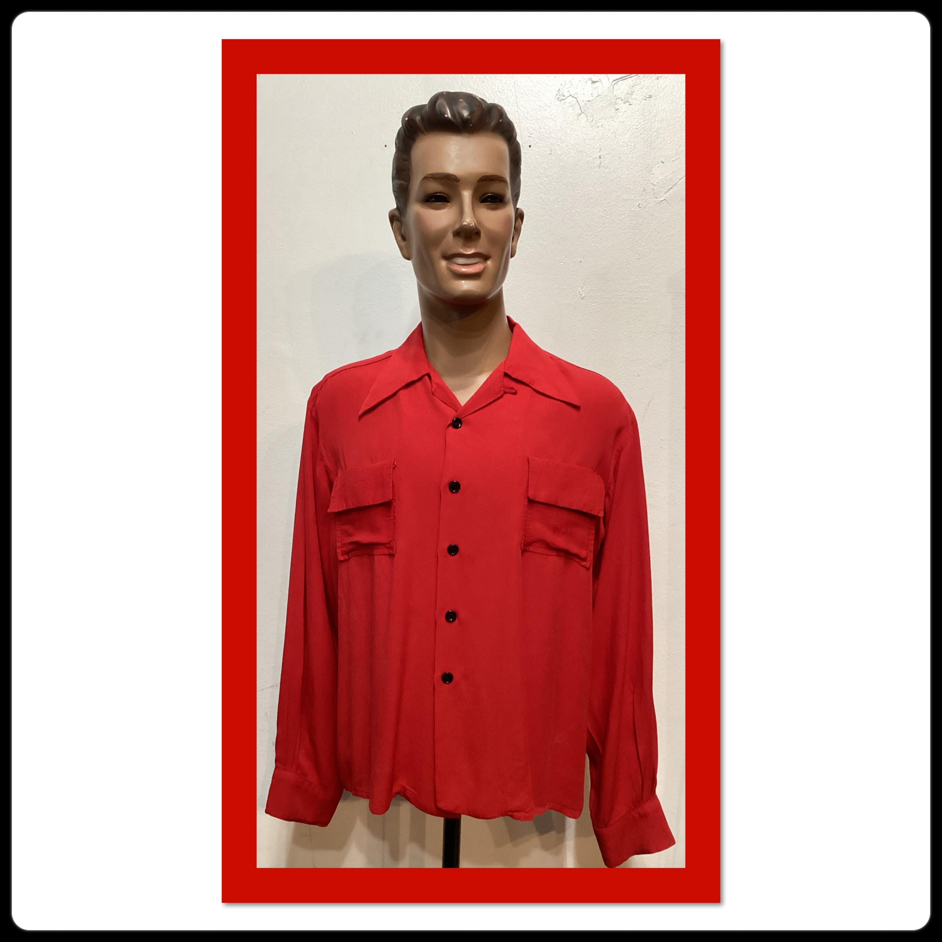 1940 Rayon Men Shirt - Etsy