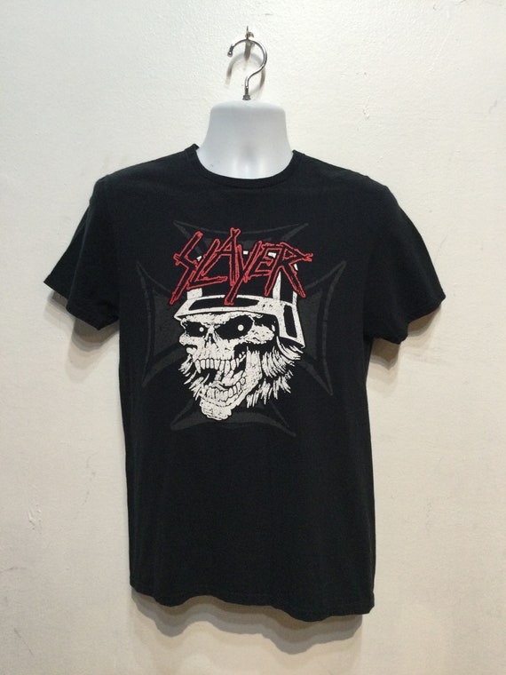 Vintage Printed Rock T-shirt Slayer 