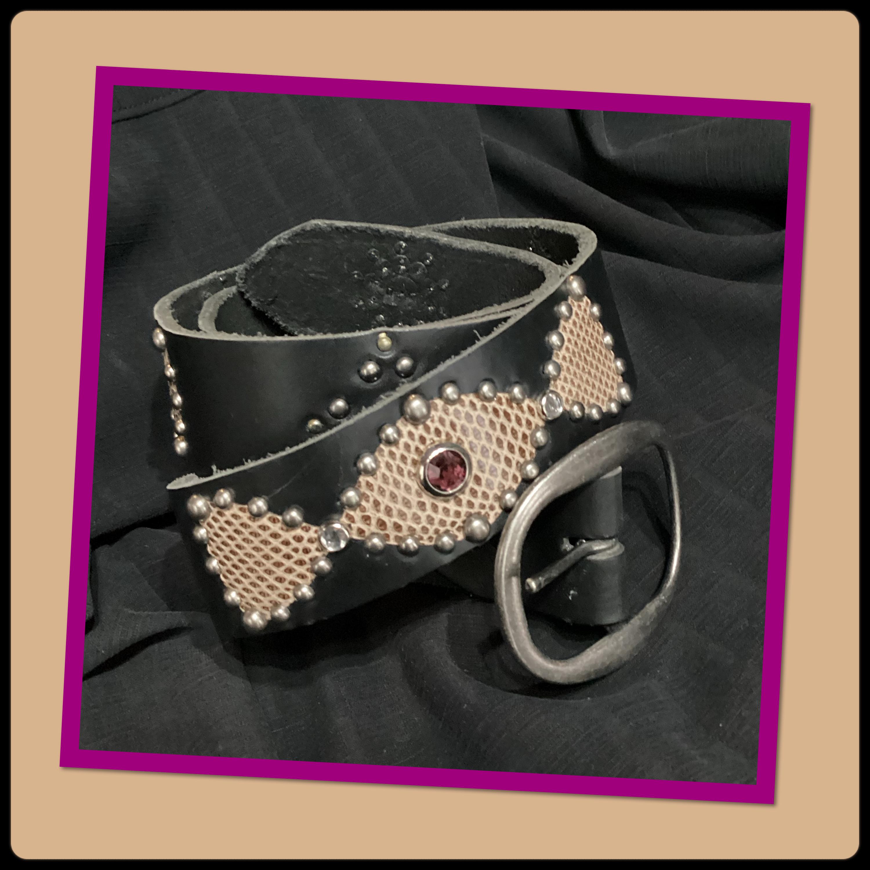 Studded Snakeskin Belt - Etsy Studded Snakeskin Belt - Etsy