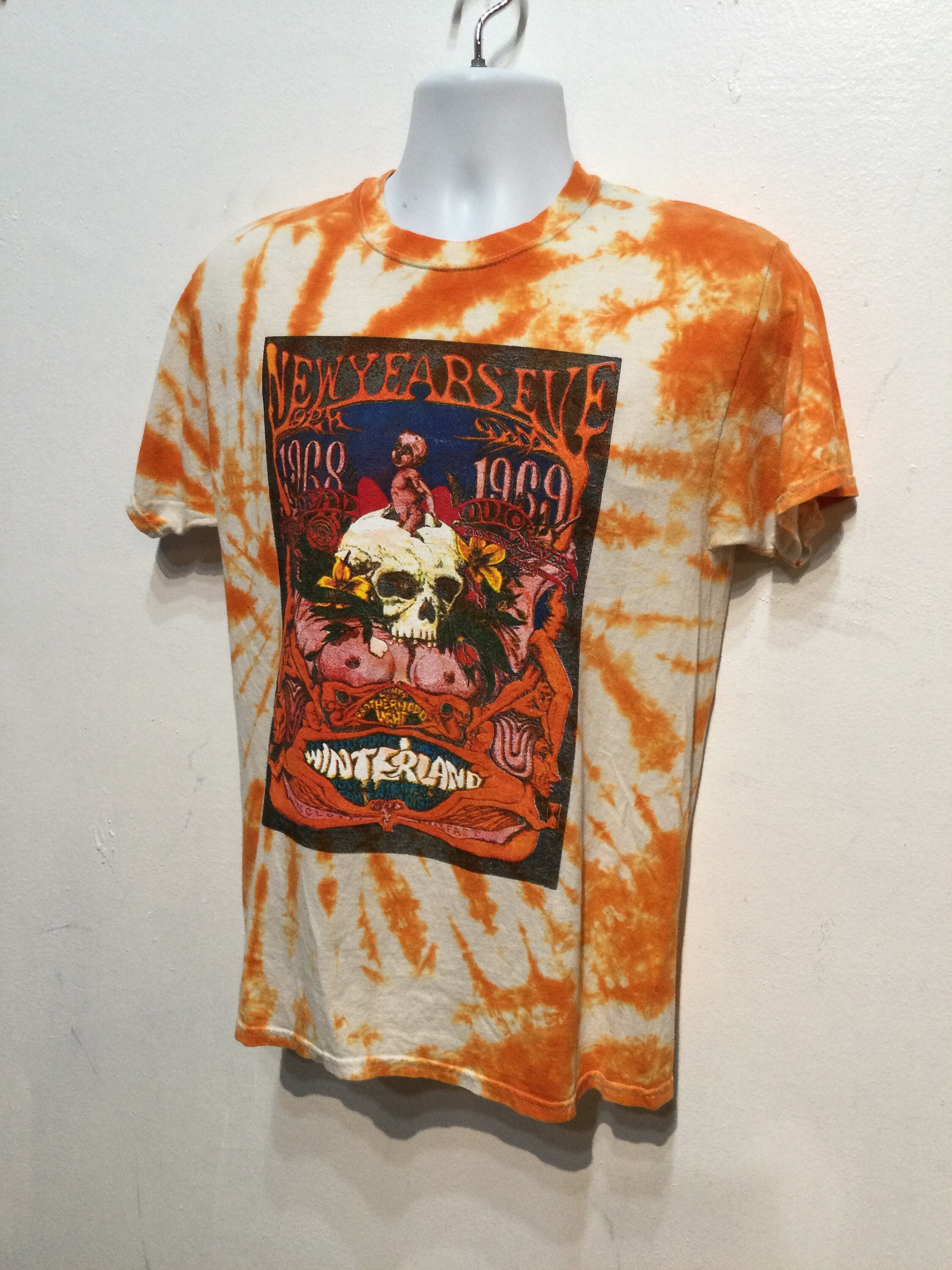 Vintage Printed Tie Dye Rock T-shirt - 