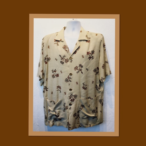 Vintage 1950s atomic pineapple cabana shirt X larg