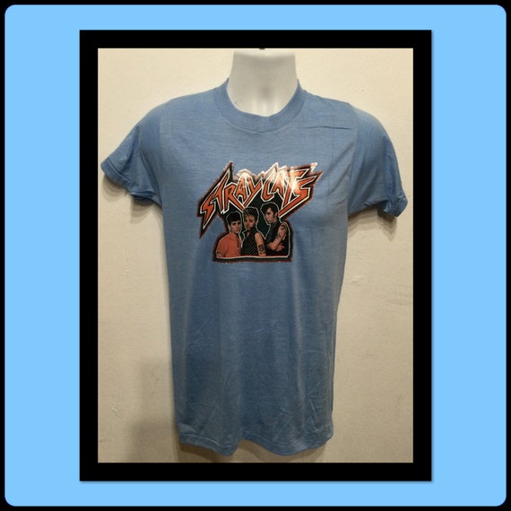 Vintage 1980s decal rock T-shirt "Stray Cats" Siz… - image 1