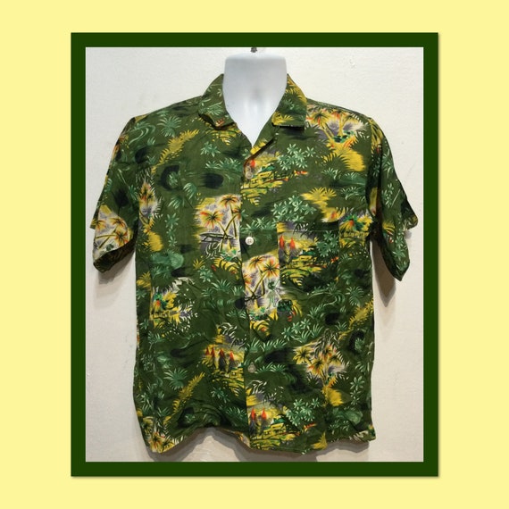 Vintage 1950s rayon Hawaiian shirt | Etsy