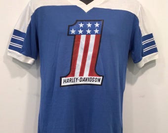 Vintage 1970's “champion” Harley Davidson Motorcycle MC Racing