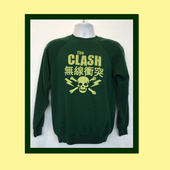 Vintage printed rock sweatshirt "The Clash" Size l