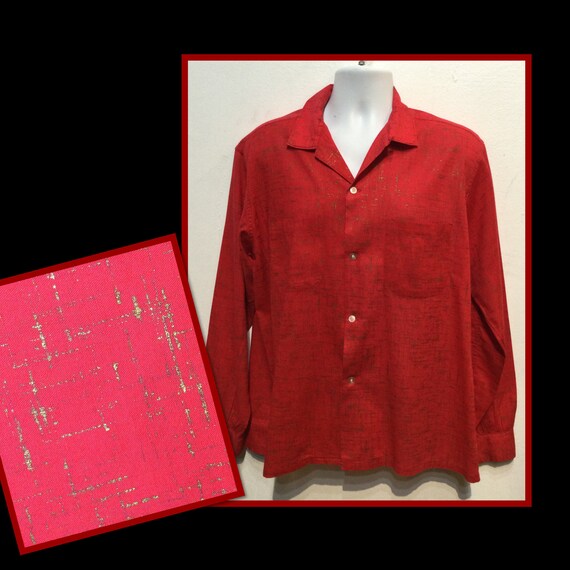 Vintage 1950s two button Fleck rock n roll shirt