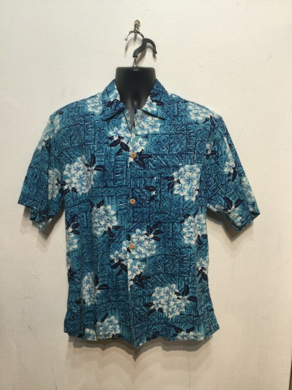 Vintage 1950s cotton Hawaiian shirt. Size large - image 9