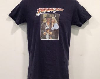 Camiseta vintage original Indiana Jones de 1981 com decalque, tamanho S…j569