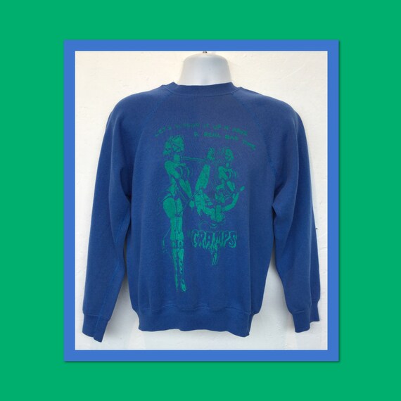 Vintage printed rock sweatshirt -" The Cramps " Si