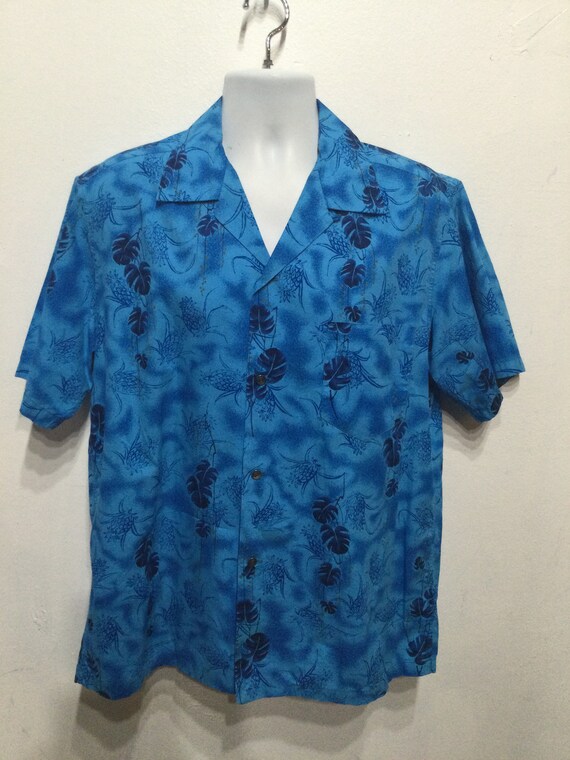 VTG 1960s RARE CASUAL CEIRE COTTON HAWAIIAN ALOHA SHIRT TIKI ROCKABILLY S 38”