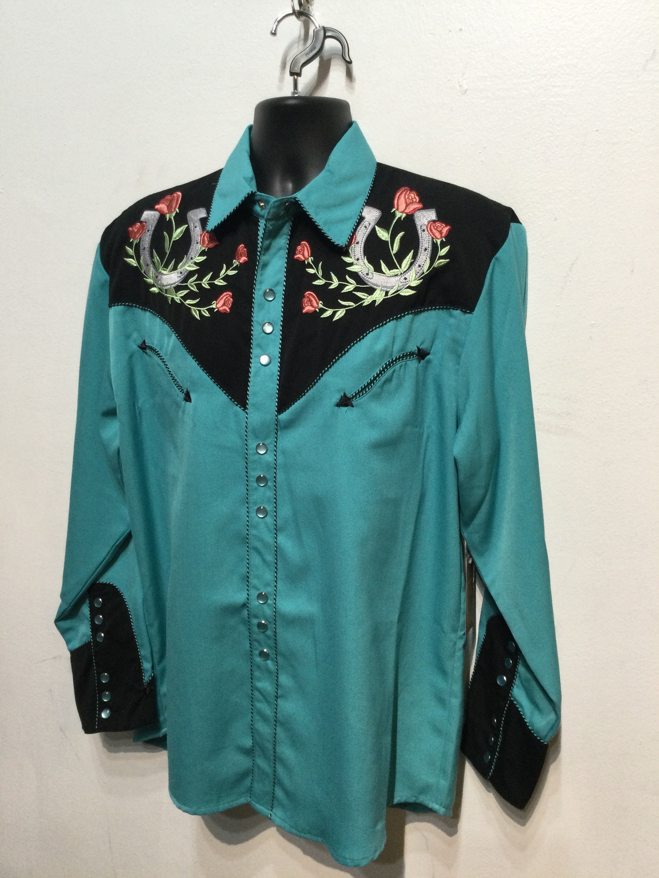 1950s Vintage Reproduction Embroidered Horseshoe Western Shirt by Scully. Etsy
