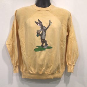 Vintage original 1970s Gugs Bunny decal sweat, size M…j537