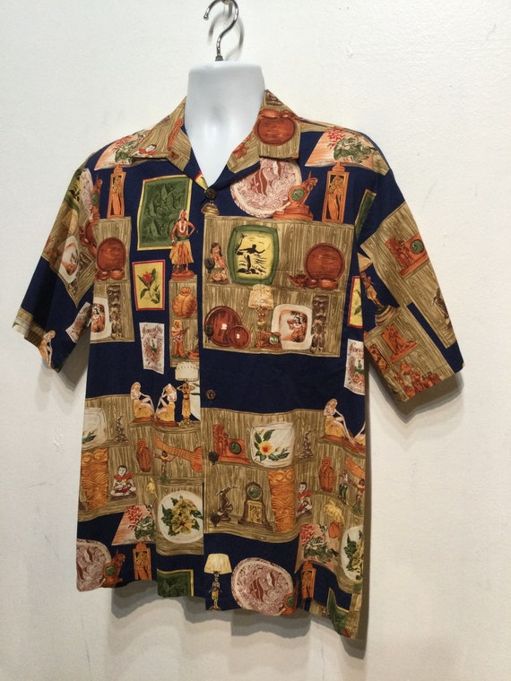 Vintage tiki Hawaiian shirt by The Hawaiian Origi… - image 8