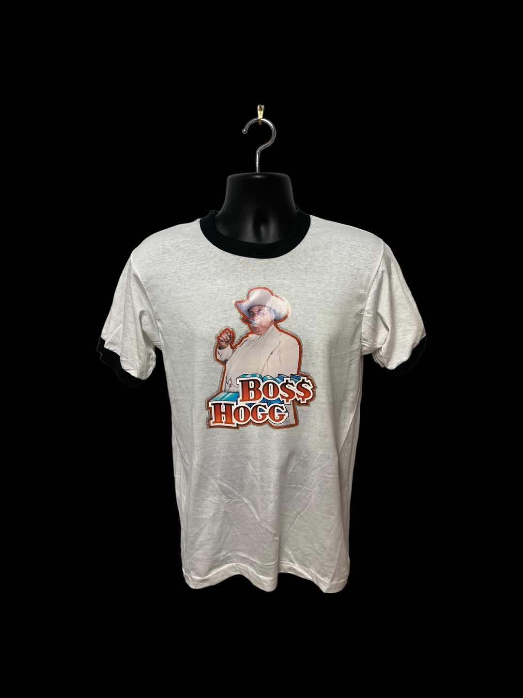 The Boss Ringer Vintage 1980 “boss Hog” Dukes of Hazard Ringer Decal Tee E159 - Etsy