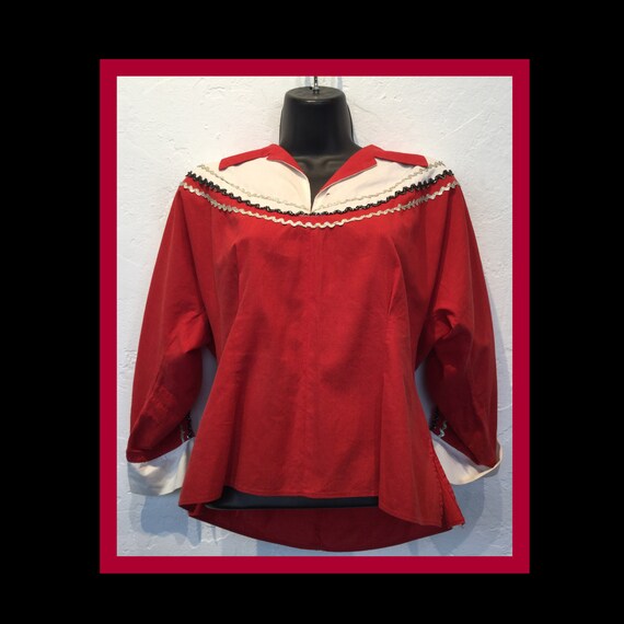 Vintage 1950s patio set blouse