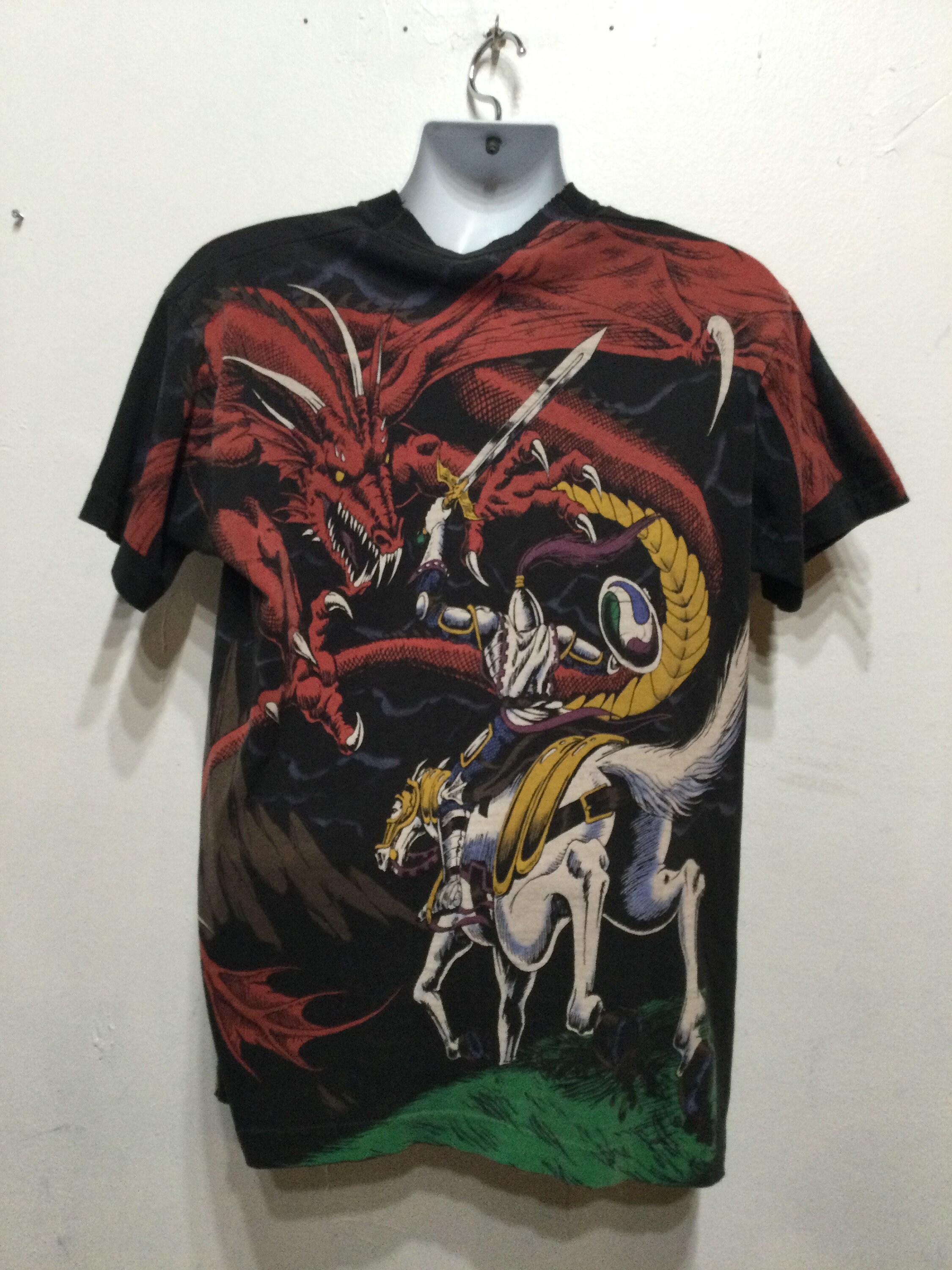 90s Liquid Blue Dragon&Archer Print Tee