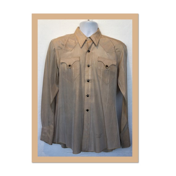 Vintage 1950s acetate men's western shirt