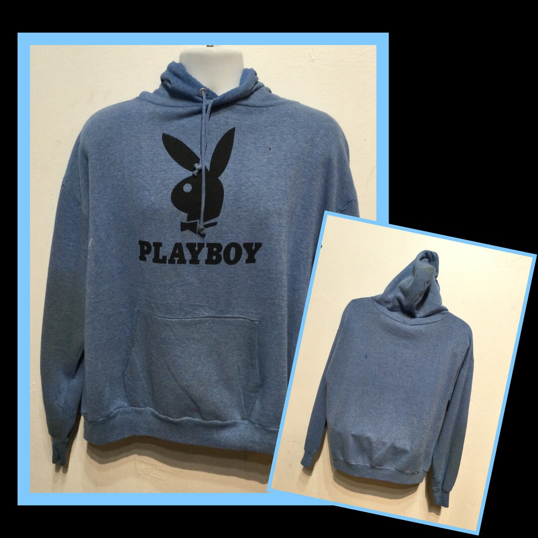 Vintage Printed Novelty Hoodie Sweatshirt playboy Size X Large Etsy