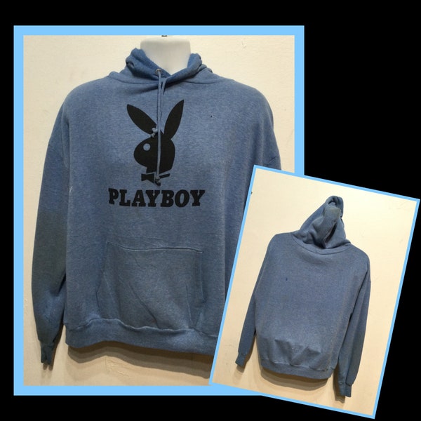 Vintage printed novelty hoodie sweatshirt "Playboy" Size X large