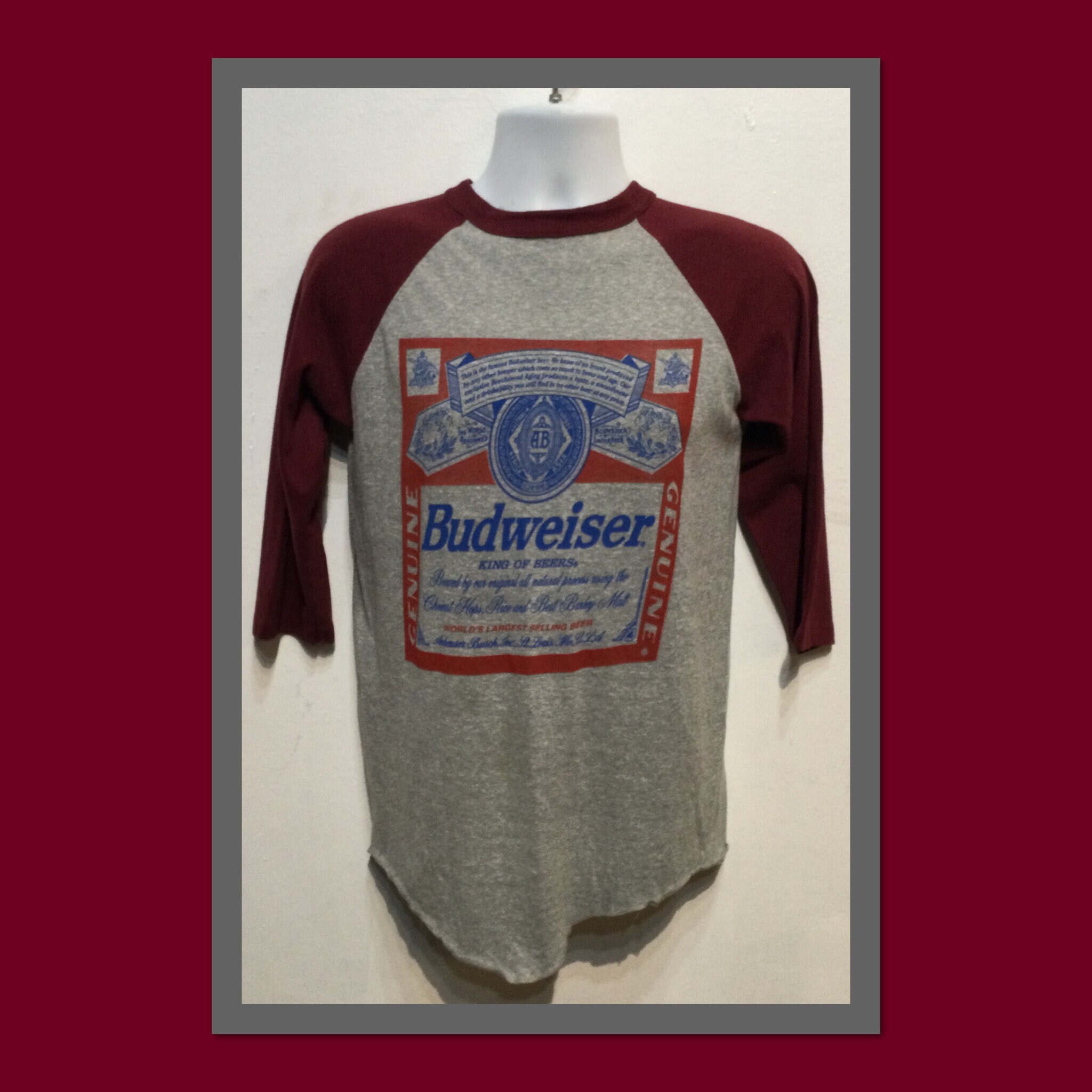 Vintage Printed Budweiser Baseball 