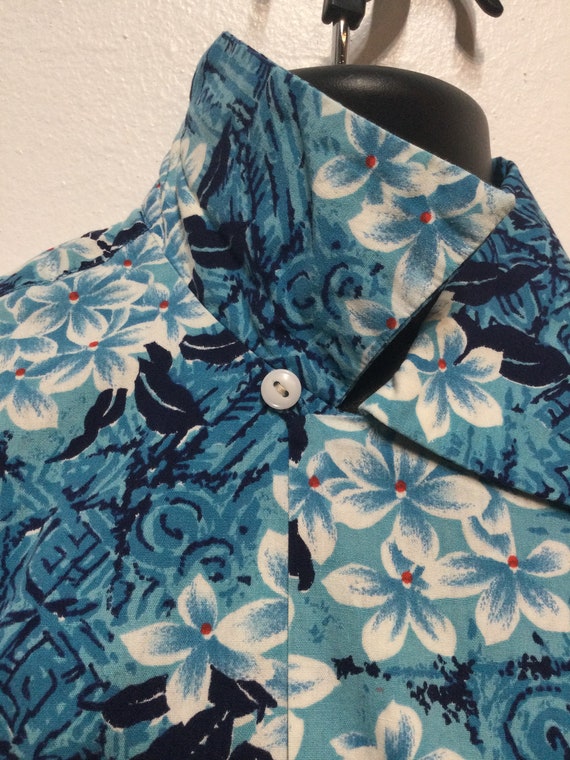Vintage 1950s cotton Hawaiian shirt. Size large - image 6