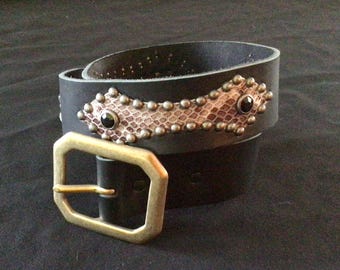小物 Deaile leather studs belt archive 00s【archive】studs leather belt/Y2K/opium | Shop at Mercari from