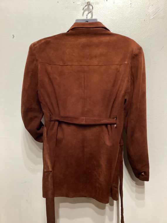 Vintage 1950s belted suede Hollywood jacket by Fr… - image 3