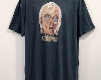 Camiseta vintage original de Star Wars de 1977 sin usar, con calcomanía de 3 cpo, talla XL…j562