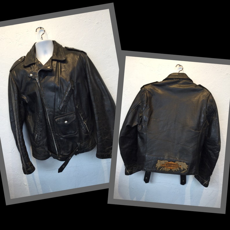 Vintage 1960s Us Made Motorcycle Leather Jacket