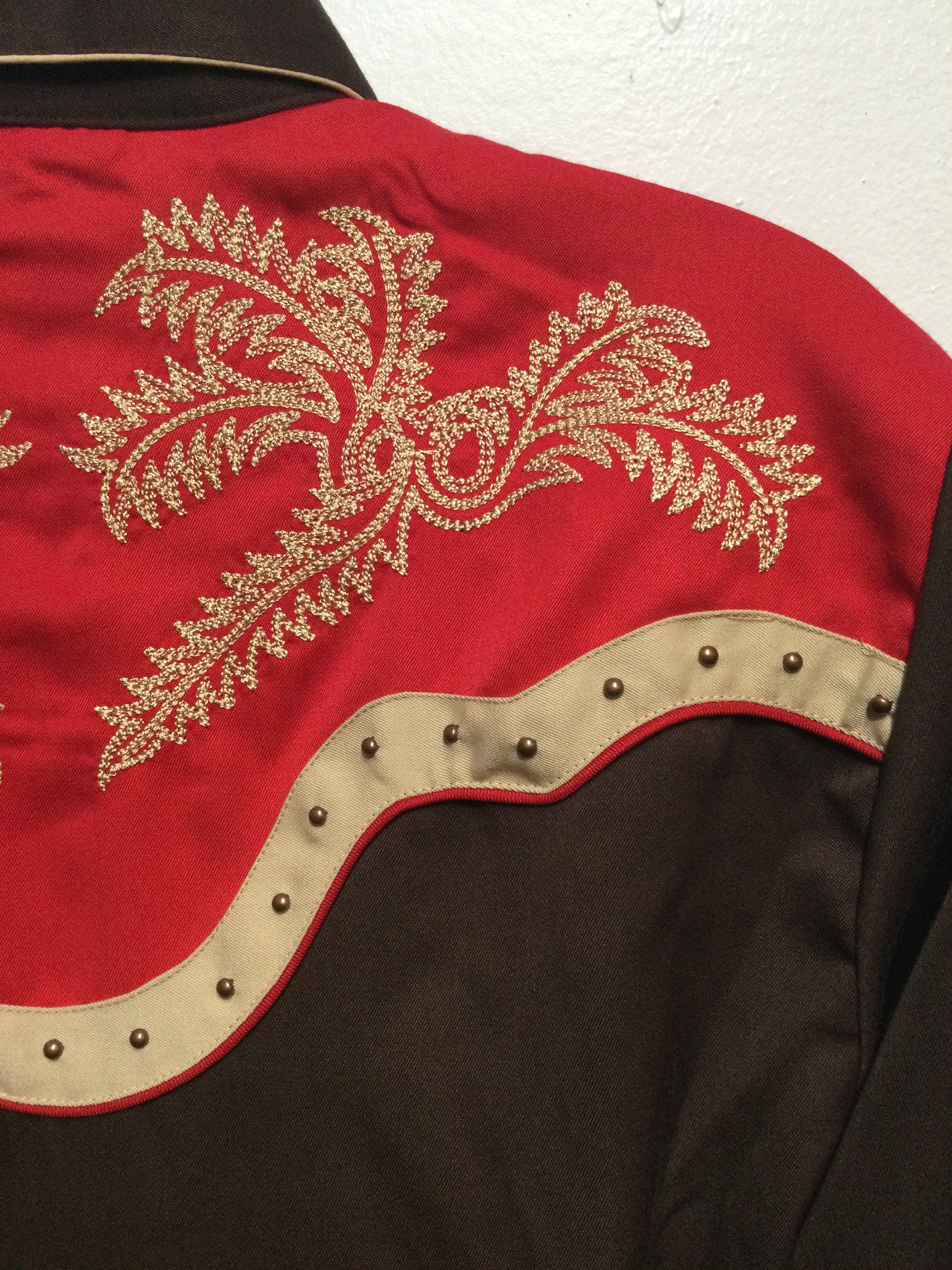 WS010 1950s Vintage Reproduction Embroidered Western Shirt