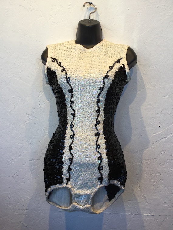 Vintage 1950s sequin swim/body suit