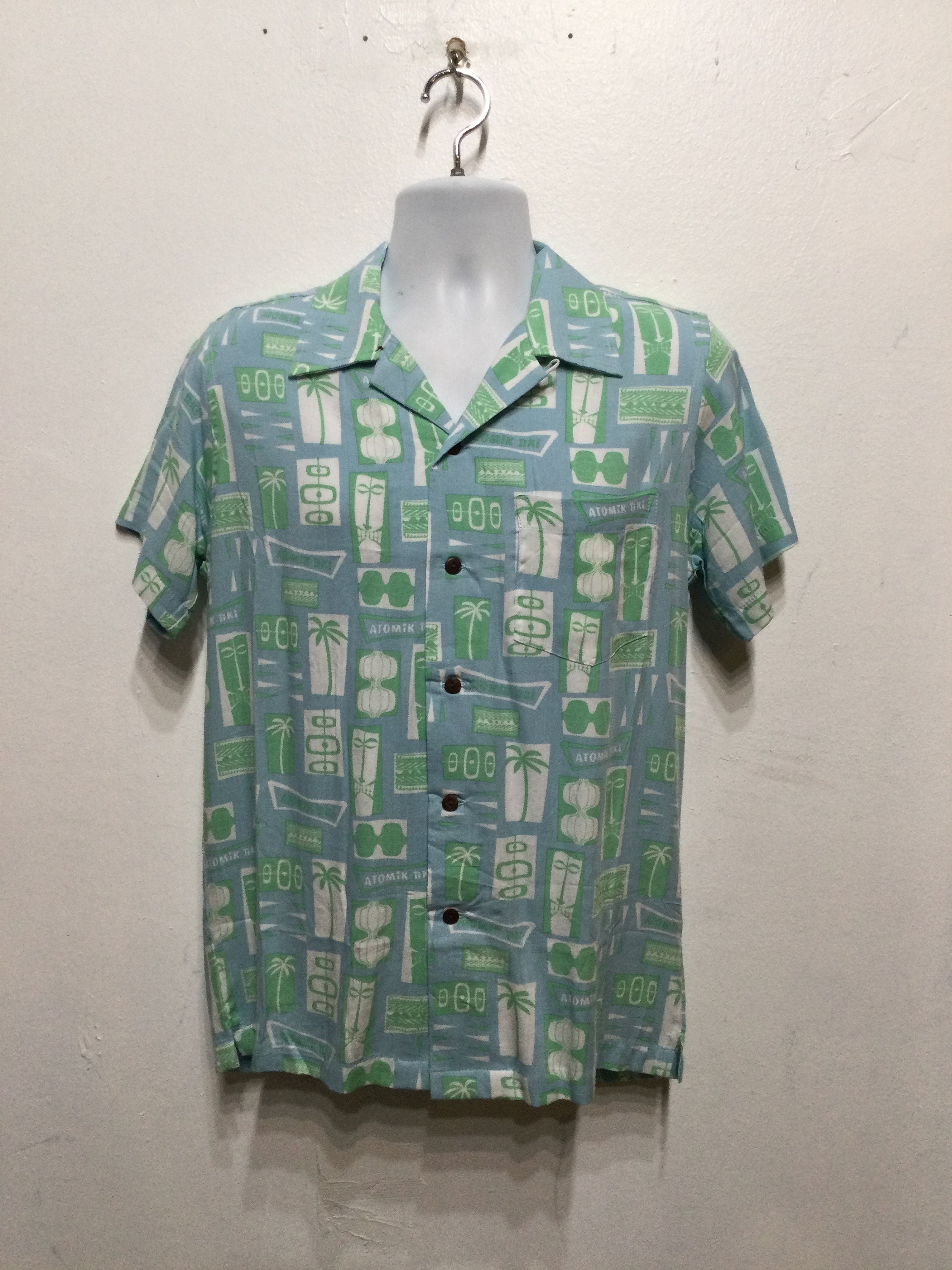 50s rayon shirt atomic 絣 50s rayon shirt atomic 絣 - メルカリ