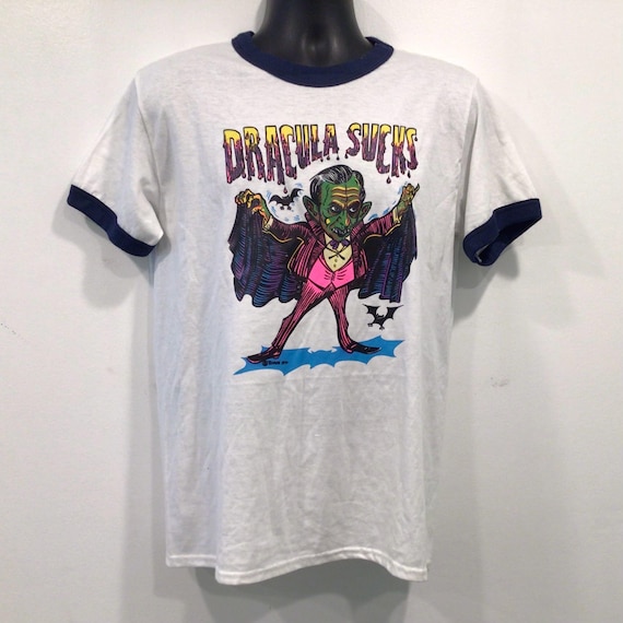 Vintage Original 1970s Dracula Sucks Decal Tee, Size M…j662 - Etsy