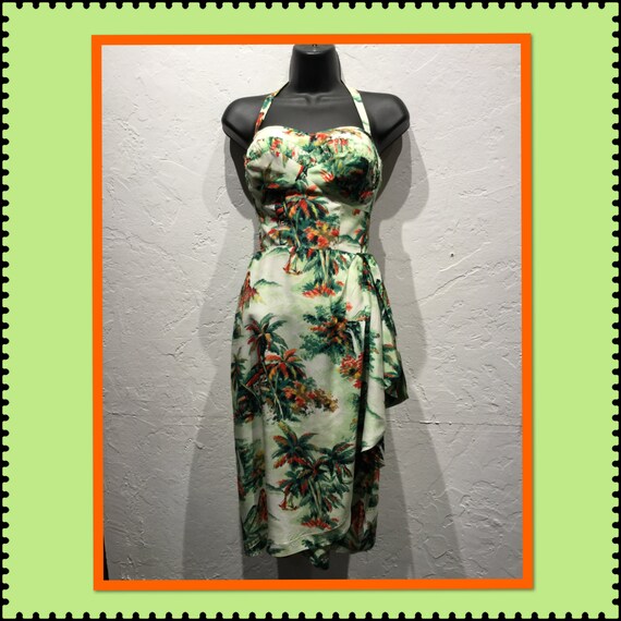 Amazing !!! Vintage 1940s/50s sarong dress with ma