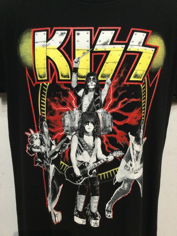 Vintage printed rock T-shirt "Kiss" Size medium - image 5