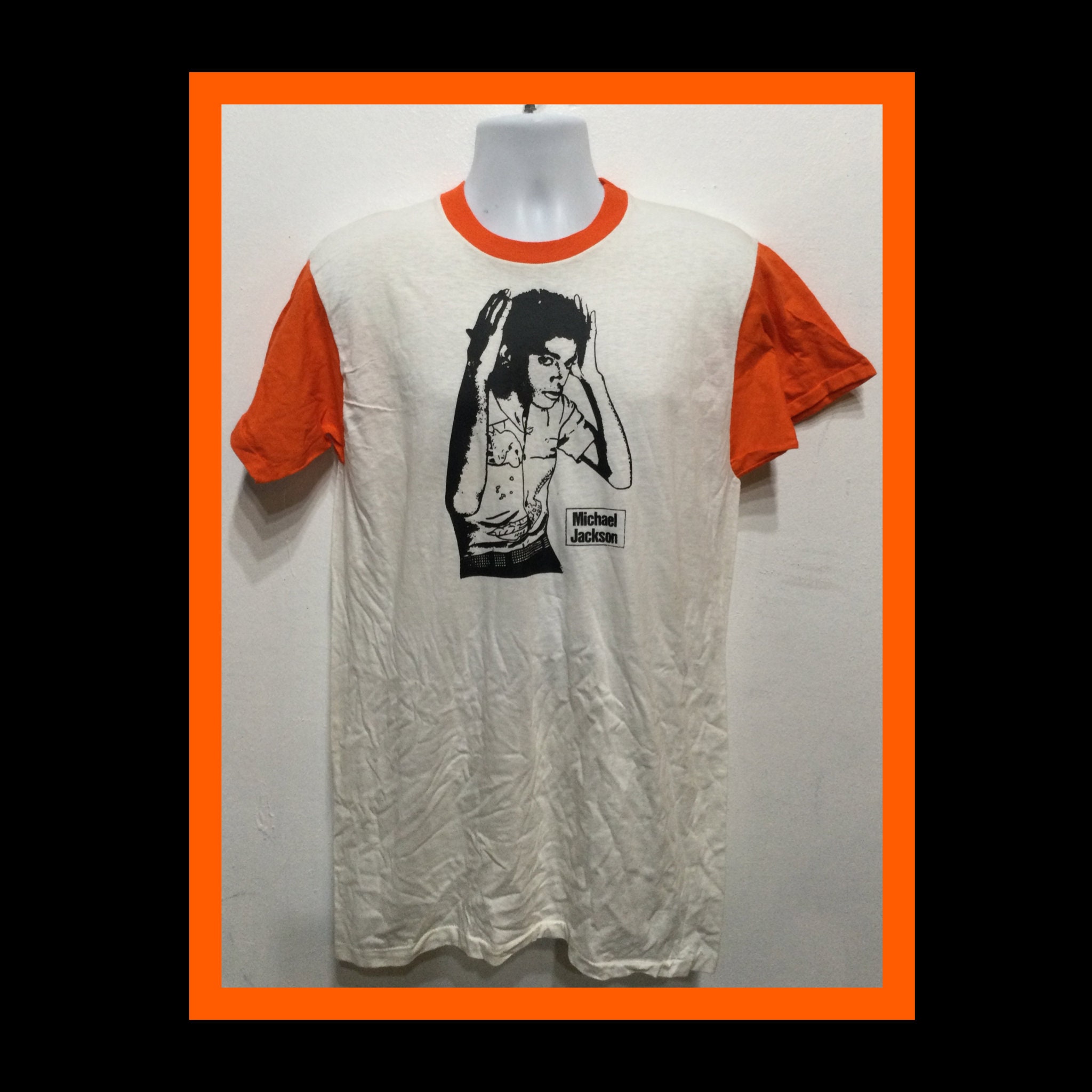 Vintage Michael Jackson Tシャツ Vintage Original 1980s “michael Jackson” Decal T Shirt. Size