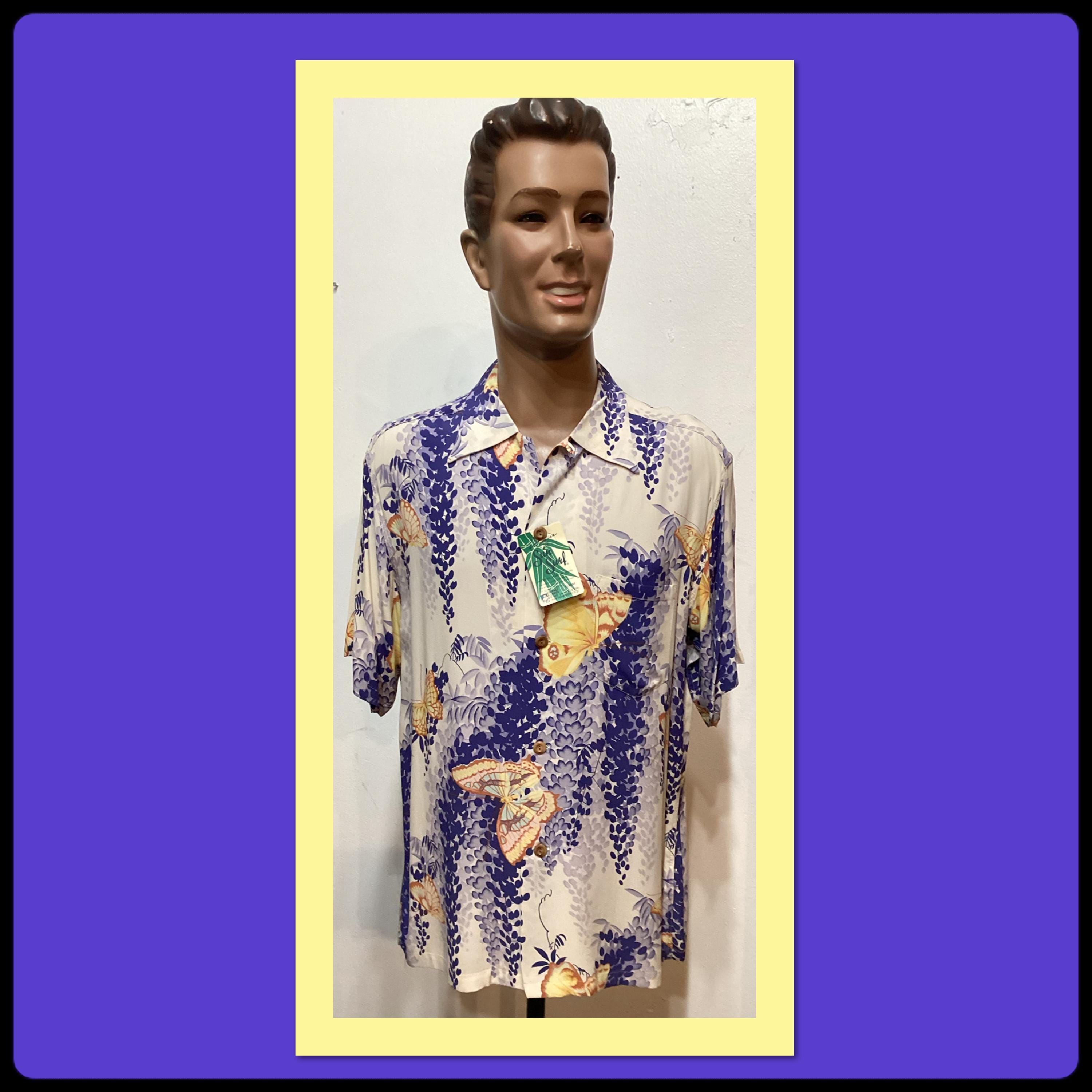 トップス 40s vintage cotton rayon shirt NOS Vintage 1940s-50s Rayon Gabardine Shirt Size Large Loop