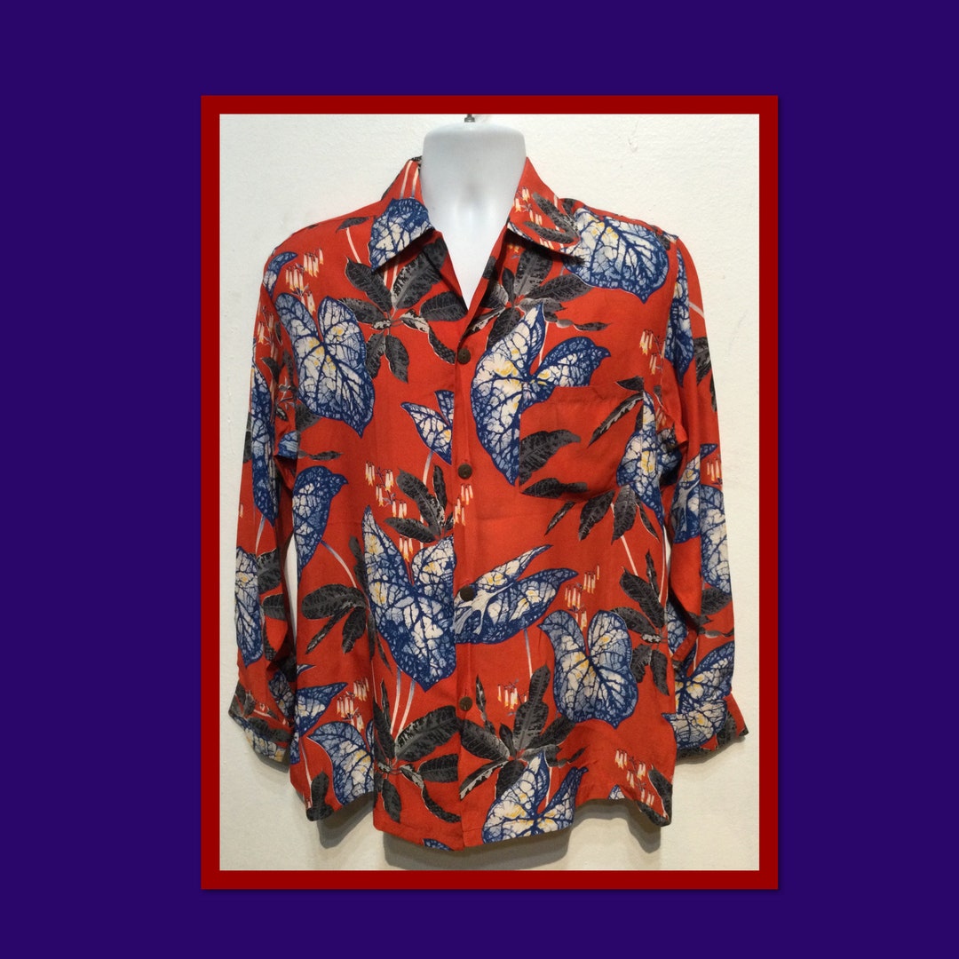 超希少 50s Vintage Rayon Faded Shirt Kasuri - トップス 超希少 50s Vintage Rayon Faded Shirt Kasuri - トップス