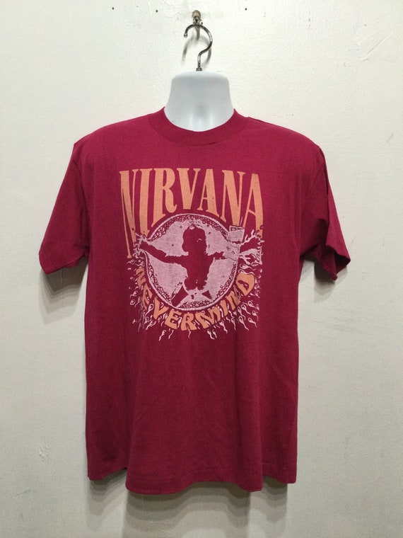 Vintage printed rock T-shirt "Nirvana-Nevermind" … - image 7