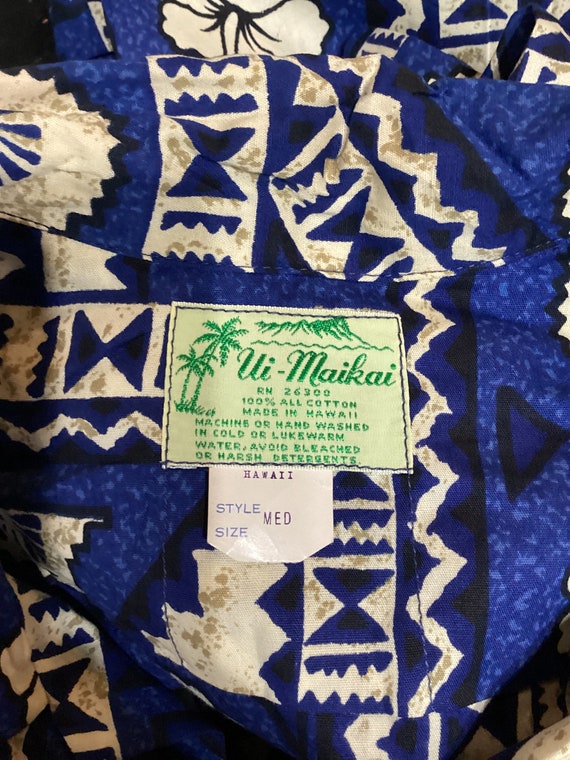 Vintage 1960s/70s bark cloth cotton "unworn" tiki… - image 2